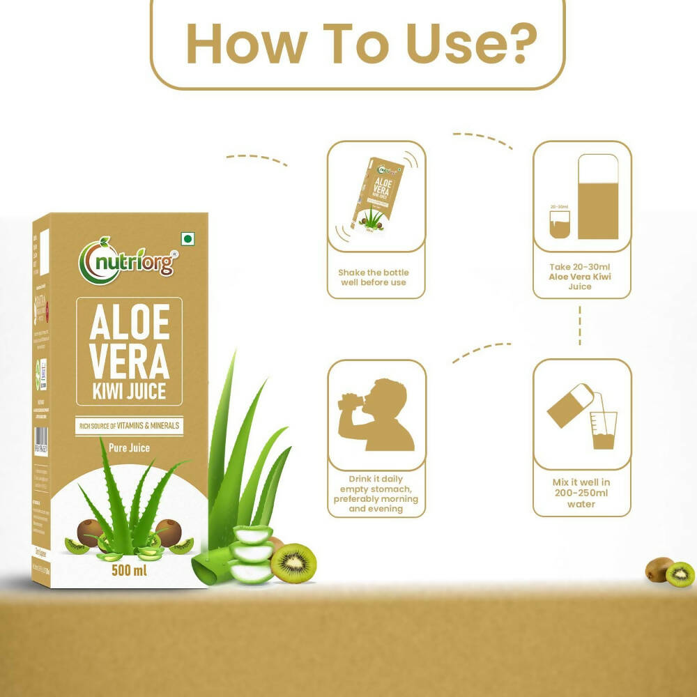 Nutriorg Aloevera Kiwi Juice | Grocsy
