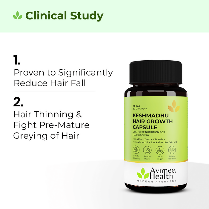 Avimee Herbal Keshmadhu Hair Growth Capsule with Biotin | Grocsy