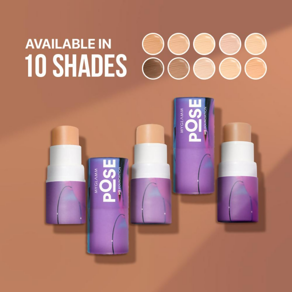 MyGlamm POSE HD Foundation Stick-Golden Honey | Grocsy