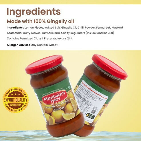 Mambalam Iyers Lemon Pickle | Grocsy