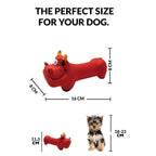 Goofy Tails Latex Dog Toys - Bull (Red) | Grocsy
