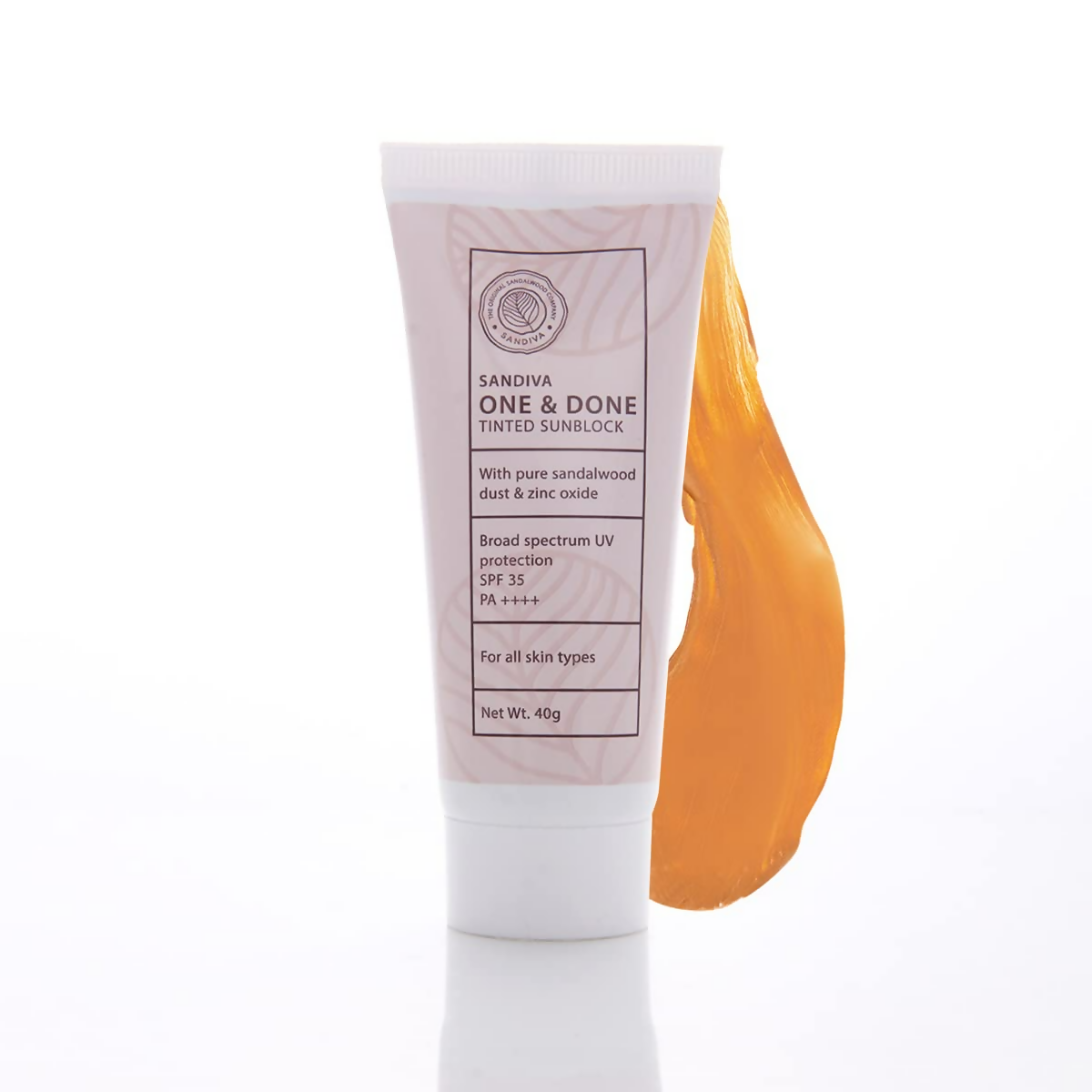 Sandiva One & Done Tinted Sunscreen With Zinc Oxide, SPF 35 PA++++, No White Cast - Tint 22 | Grocsy