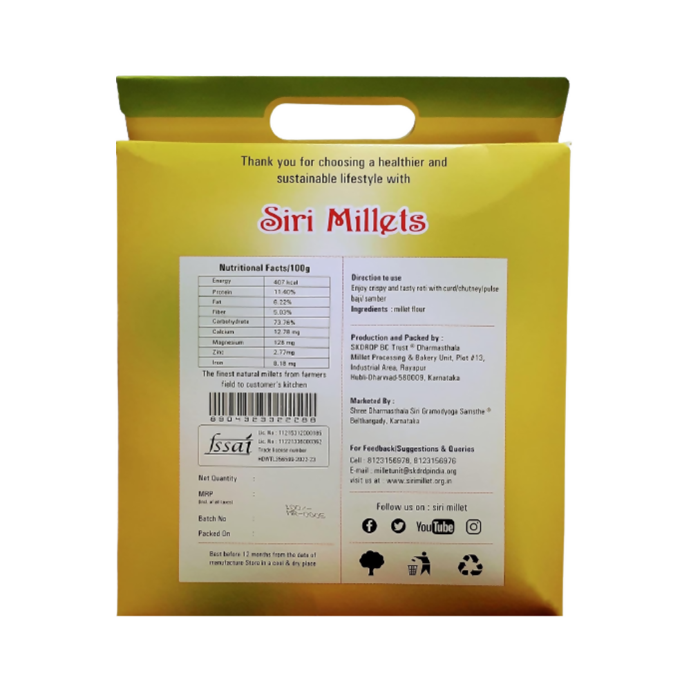 Siri Millets Pearl Millet Roti | Grocsy