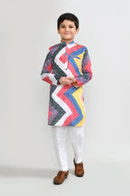 Joban Fashion Satin Silk Multicolor Kurta With Straight Fit Pant | Grocsy