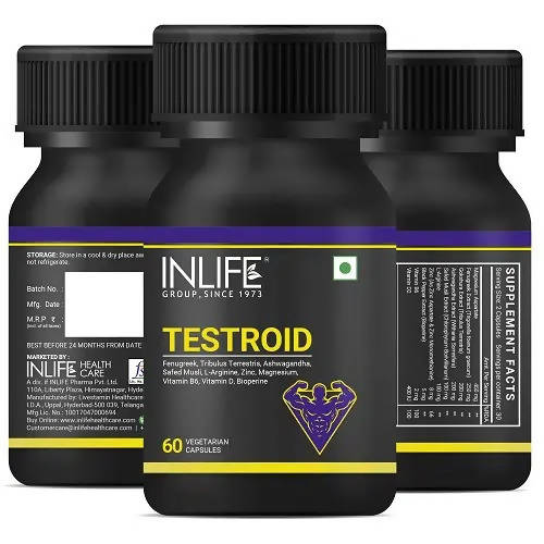 Inlife Testroid Capsules For Men | Grocsy