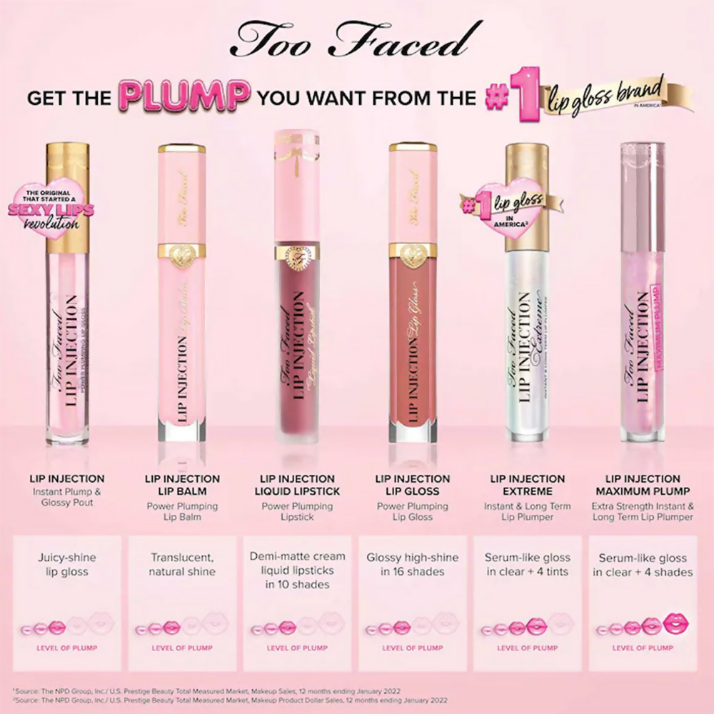 Too Faced Lip Injection Liquid Lipstick - Va Va Voom | Grocsy
