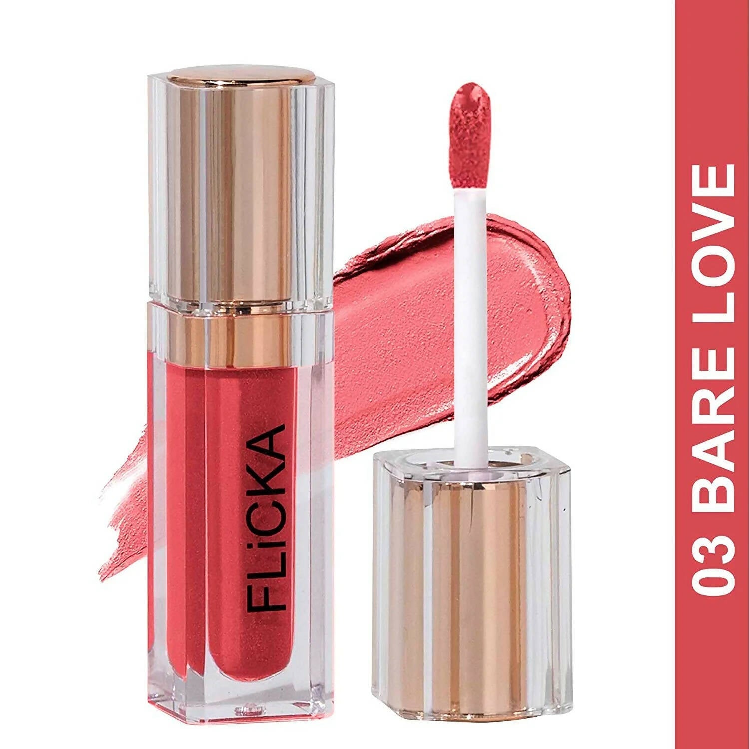 FLiCKA R U Ready Matte Finish liquid Lipstick Shade 03 Bare Love | Grocsy