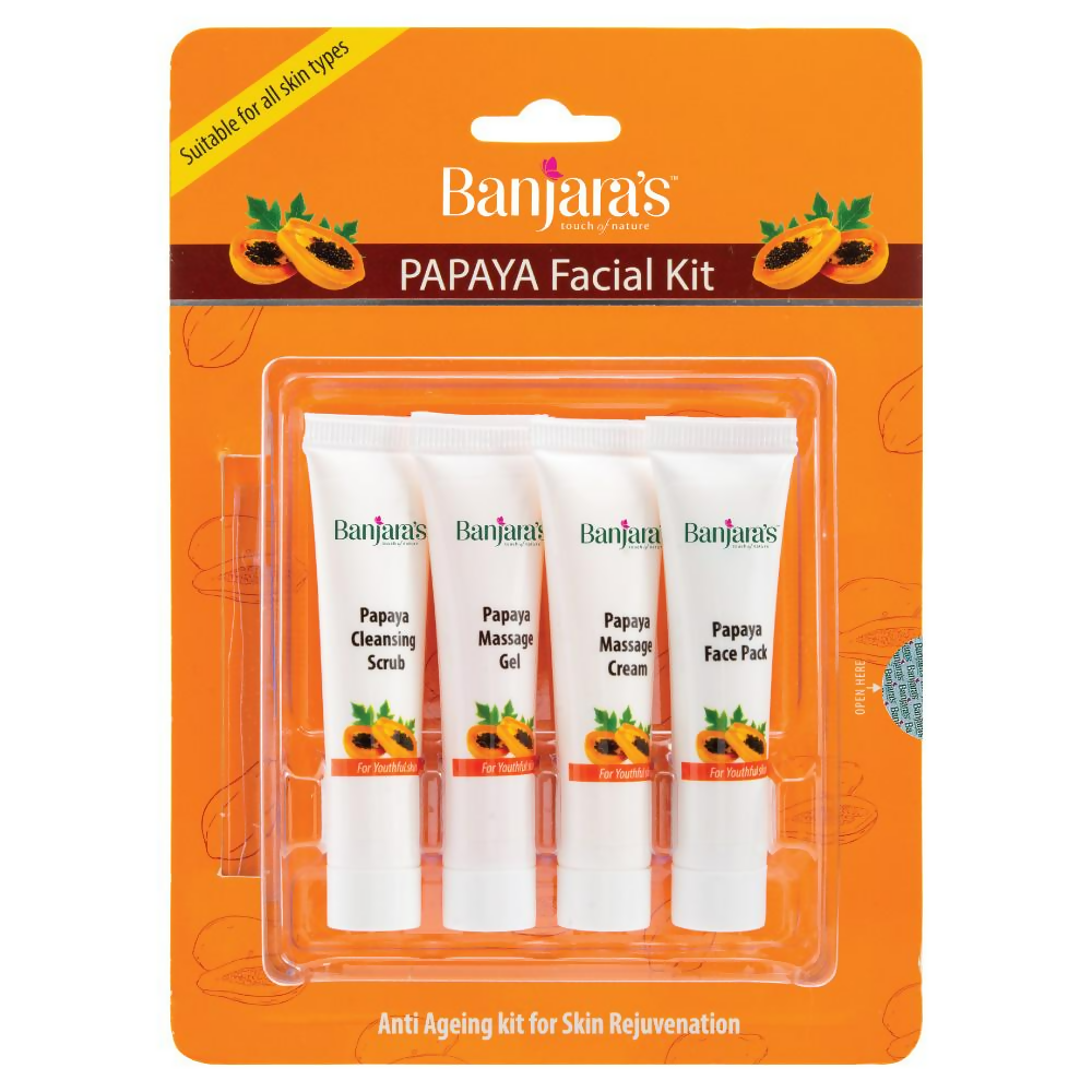 Banjara's Papaya Facial kit (Blister Pack) | Grocsy