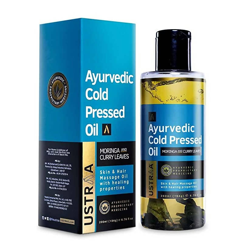 Ustraa Moringa and Curry Leaves Ayurvedic Cold Pressed Oil | Grocsy