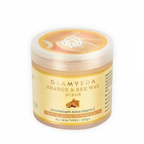 Glamveda Orange & Bee Wax Brightening Scrub | Grocsy