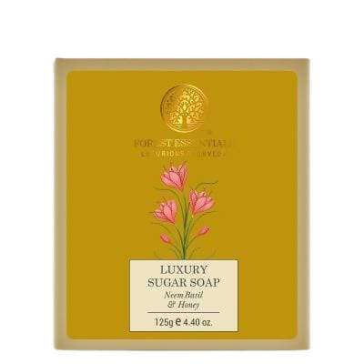 Forest Essentials Luxury Sugar Soap Neem Basil & Honey | Grocsy