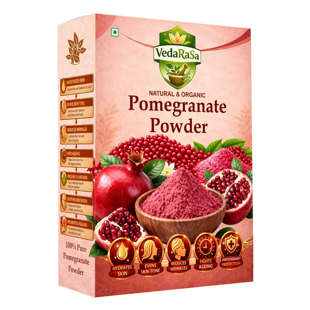 VedaRasa Pomegranate Powder For Glowing Skin & Immunity Boost Natural Fruit Powder | Grocsy