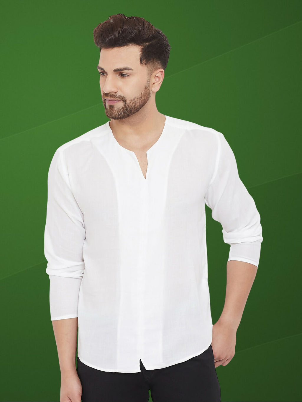Even Apparels Men's Pure Cotton White Kurta | Grocsy