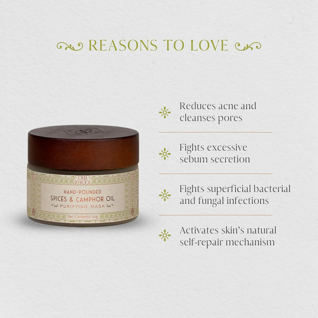 Old School Rituals Spices & Camphor Oil Purifying Face Mask | Grocsy