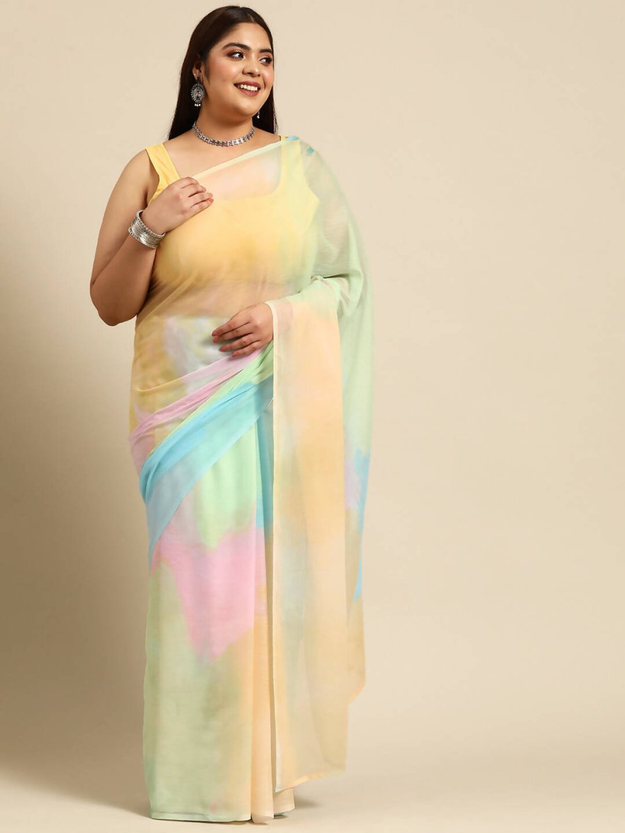 Ahalyaa Women's Traditional wear Saree - Yellow | Grocsy
