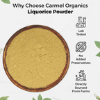 Carmel Organics Liquorice/Mulethi Root Powder | Grocsy