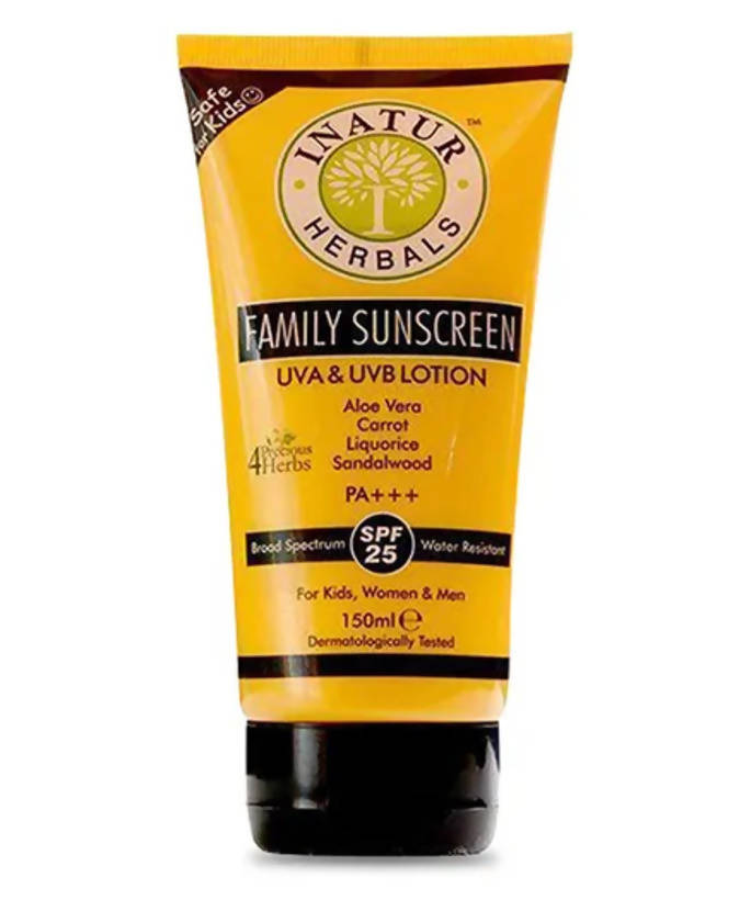 Inatur Family Sunscreen UVA & UVB Lotion SPF 25 | Grocsy