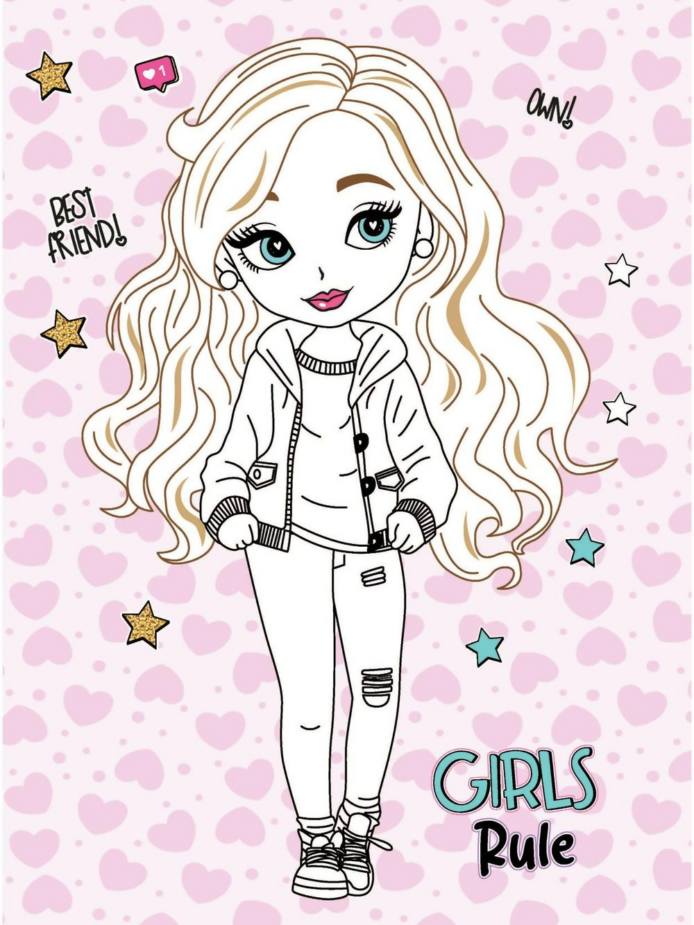 Dreamland Publications Colour Your Own Manga Book 4 With Free Manga Colouring Poster For Kids | Grocsy