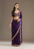 Joban Fashion Blue Frendy Satin Silk Party Wear Sarees | Grocsy