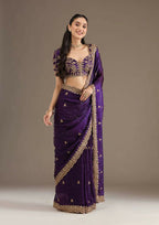 Joban Fashion Blue Frendy Satin Silk Party Wear Sarees | Grocsy