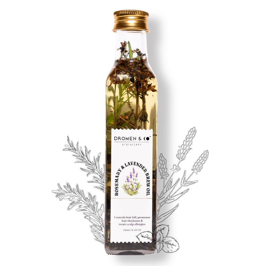 Dromen & Co Rosemary & Lavender Brew Hair Oil | Grocsy