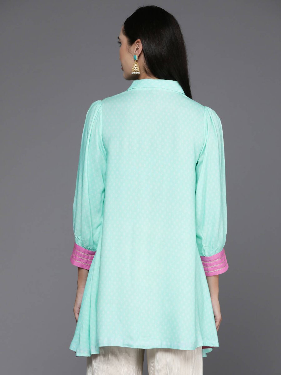 Ahalyaa Women's Traditional wear Tunic - Blue | Grocsy