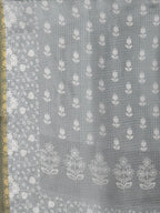 Myshka Women Grey Cotton Blend Printed Sleeveless Round Neck Kurta With Sharara & Dupatta Set | Grocsy