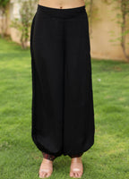 Juniper Women's The Mahautsavam Black Ethnic Motif Printed Muslin Kurta Pant And Dupatta With Thread & Mirror Work | Grocsy