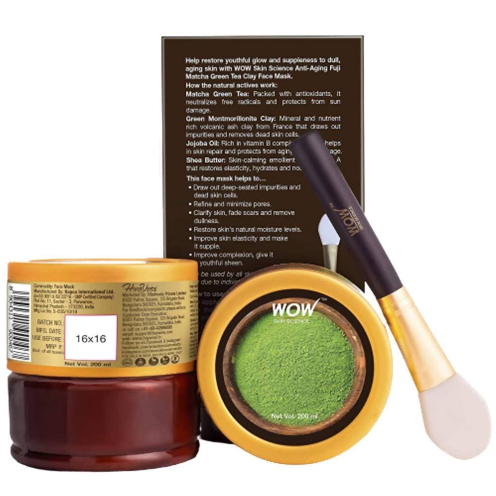 Wow Skin Science Anti-Aging Fuji Matcha Green Tea Clay Face Mask | Grocsy