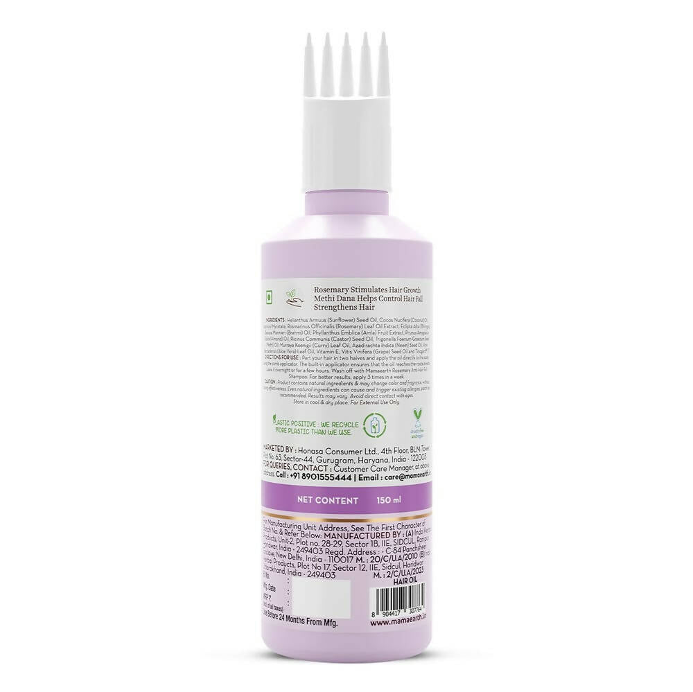 Mamaearth Rosemary Hair Growth Oil with Rosemary & Methi Dana | Grocsy