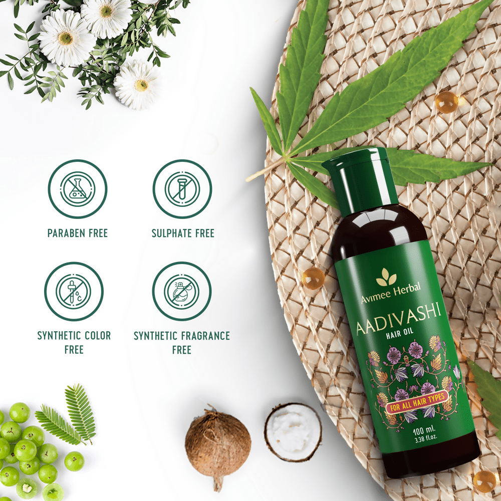 Avimee Herbal Adivasi Herbal Hair Oil | Grocsy