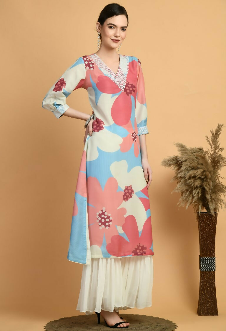 Joban Fashion Print Maslin Kurta Set | Grocsy