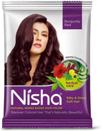 Nisha Natural Henna Based Hair Color Burgundy Red | Grocsy