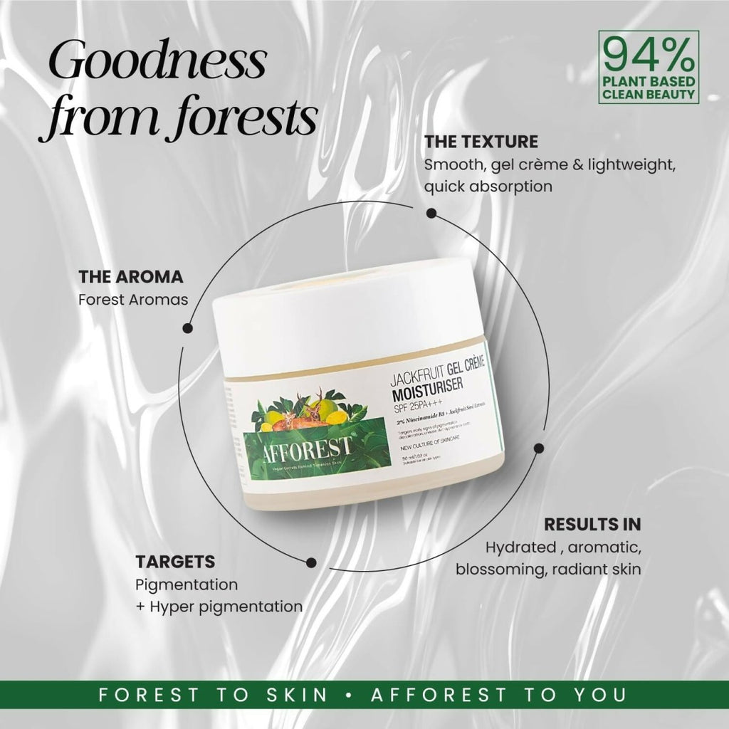 Afforest Jackfruit Gel Creme Moisturiser SPF 25 PA+++ | Grocsy