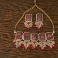 Joban Fashion Women Golden White Ruby Necklace Set | Grocsy