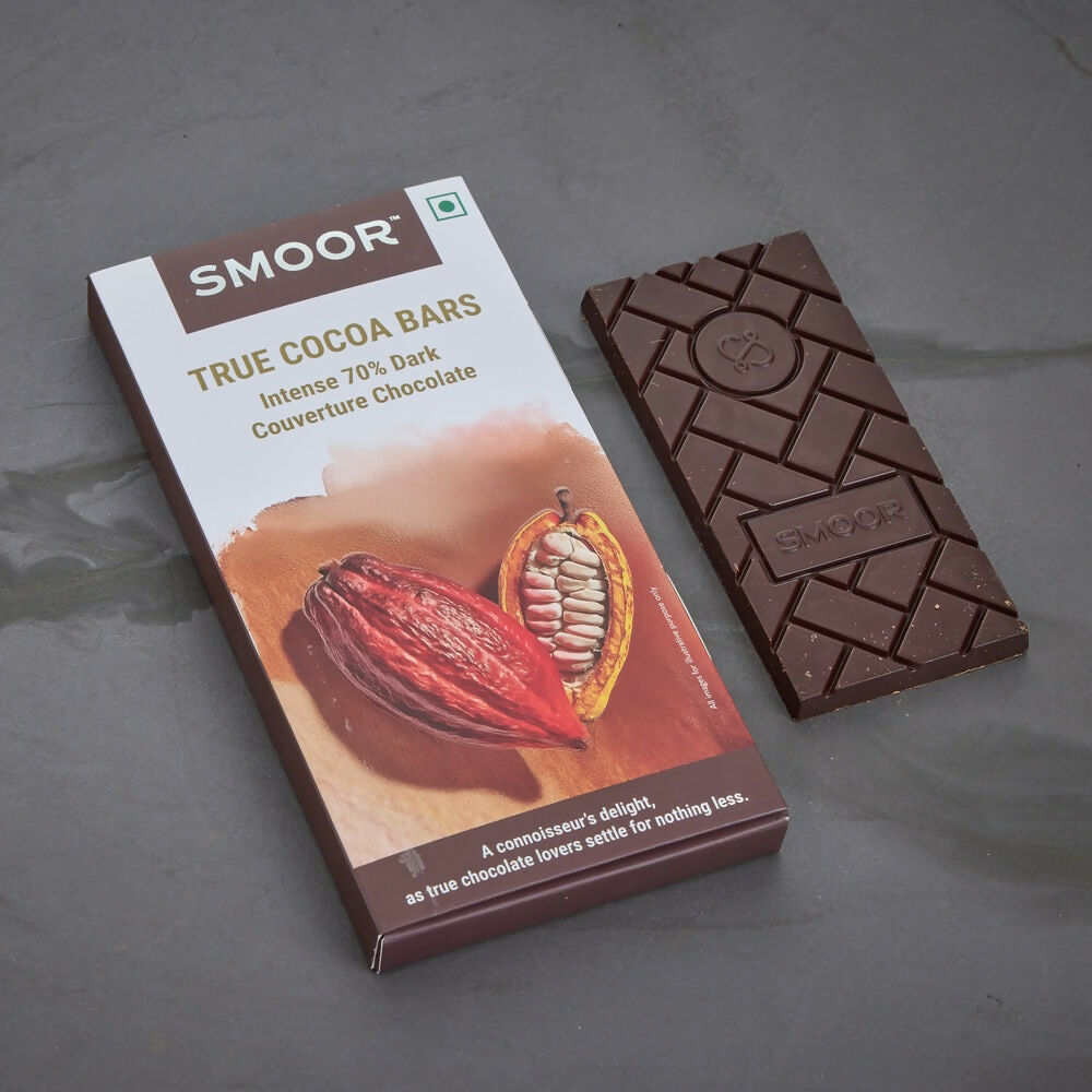 Smoor True Cocoa Bars Intense 70% Dark Couverture Chocolate | Grocsy