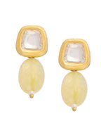 Ruby Raang Yellow Kundan Studs | Grocsy