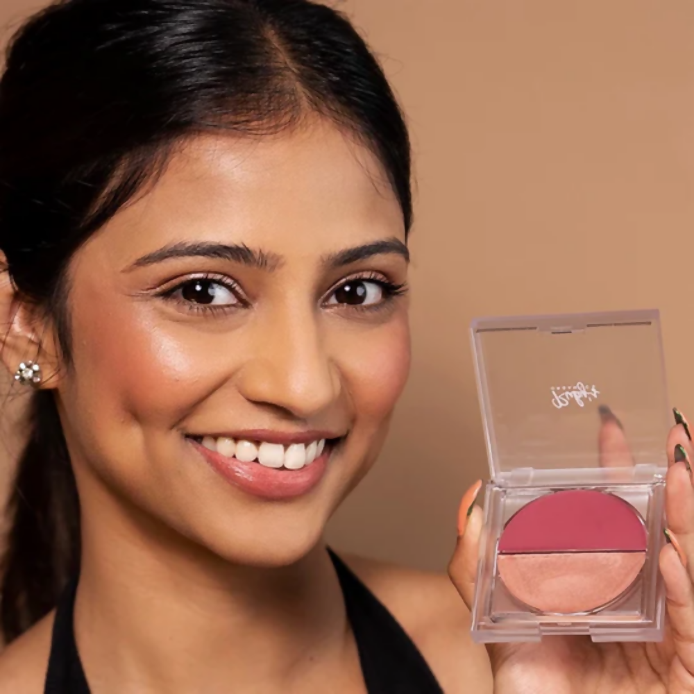 Ruby's Organics Crème Duo (Blush + Highlighter) - Deep Rose + Illuminate | Grocsy