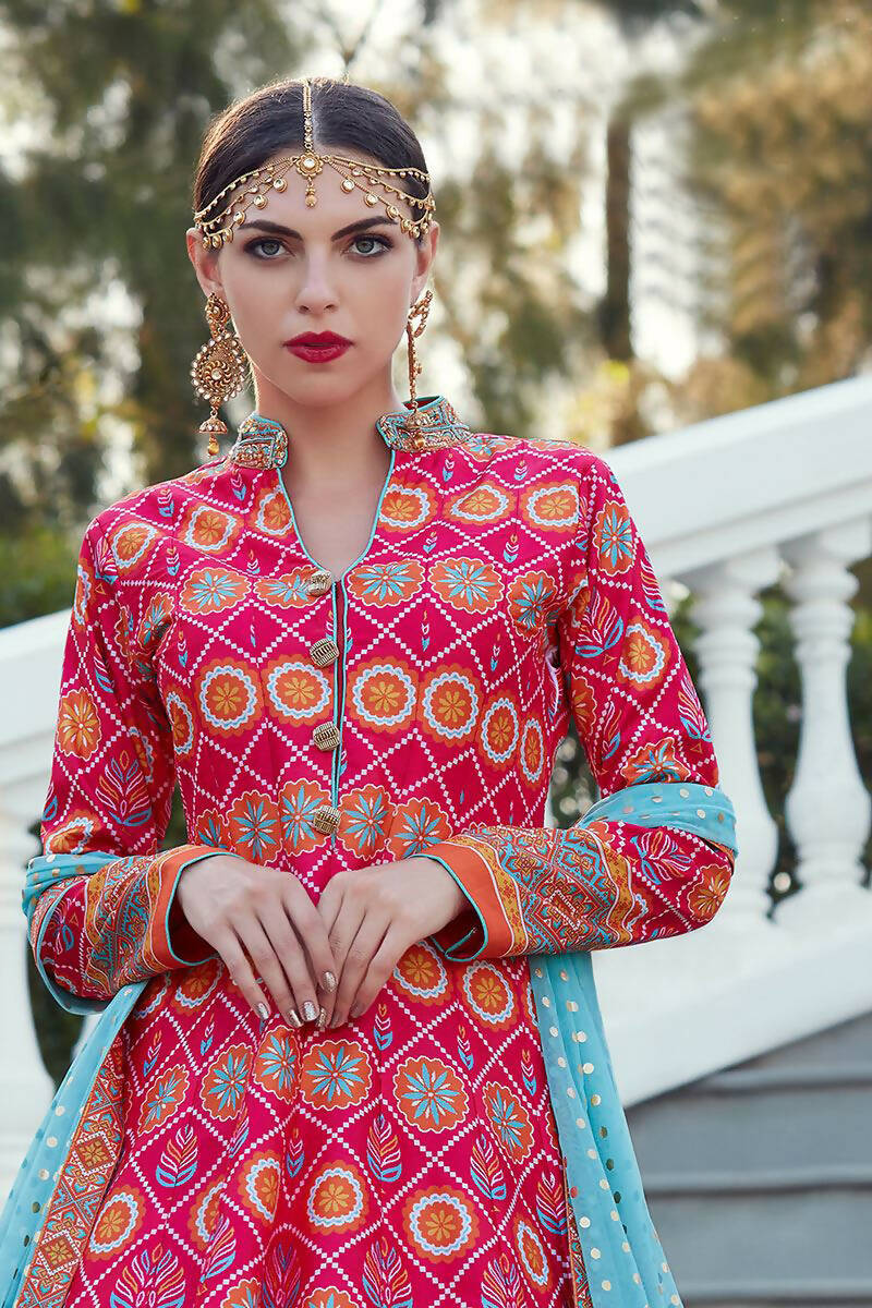 Partywear Designer Pink Heavy Soft Killer Silk Salwar Suit - Anbazaar | Grocsy