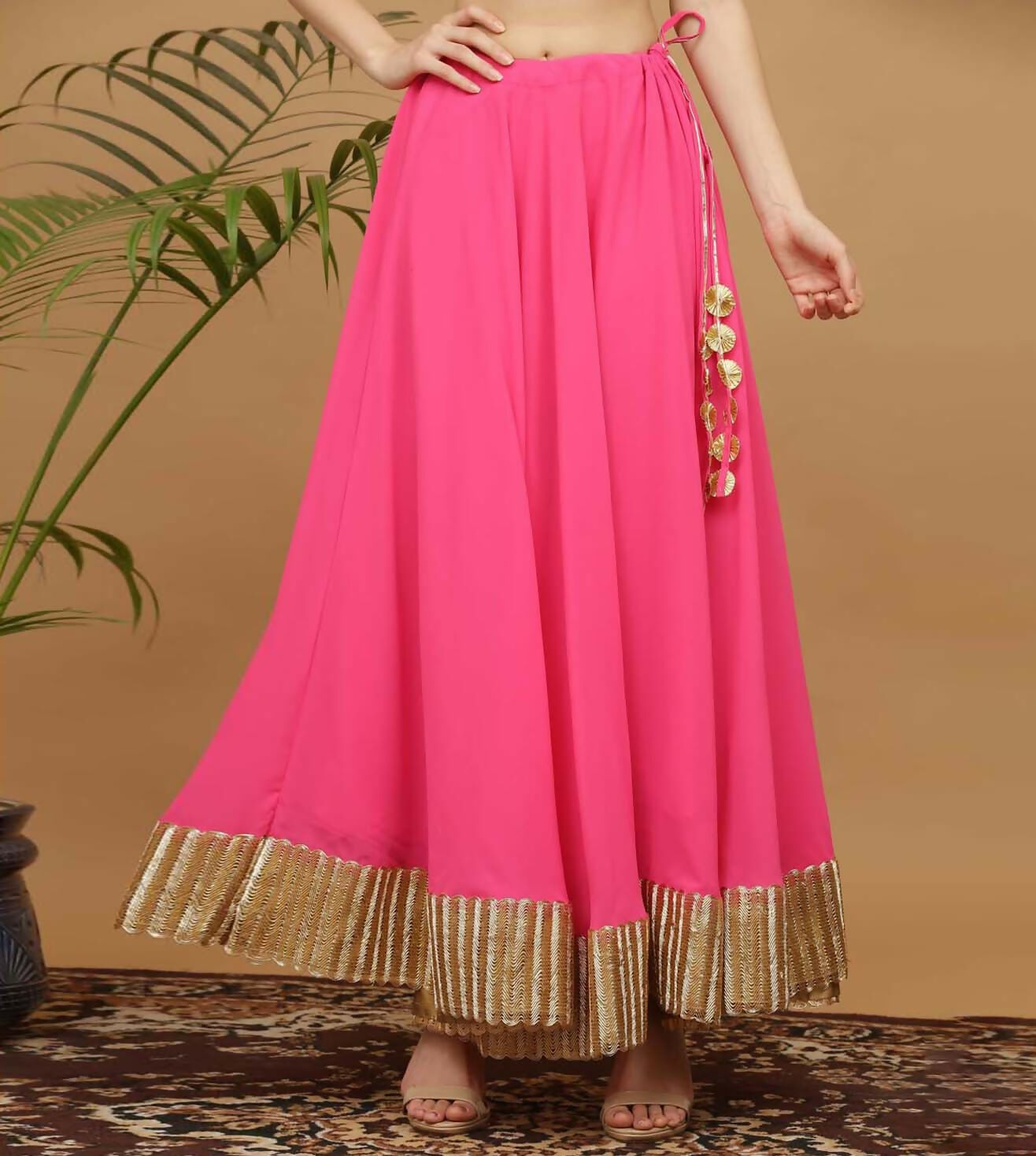 Joban Fashion Pink Georgette Lehenga Set | Grocsy