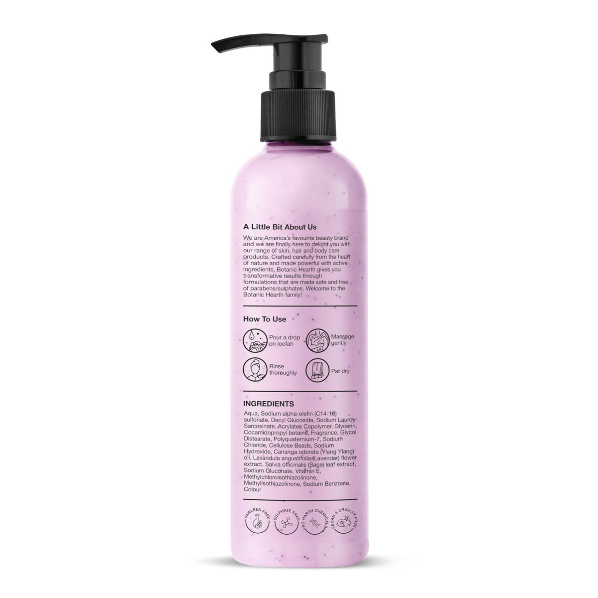 Botanic Hearth Bulgarian Lavender & Ylang Ylang Body Wash with Vitamin E, Sage Leaf Extracts | Grocsy