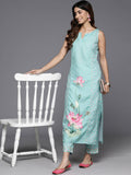 Ahalyaa Women's Traditional wear Kurta Set - Blue | Grocsy
