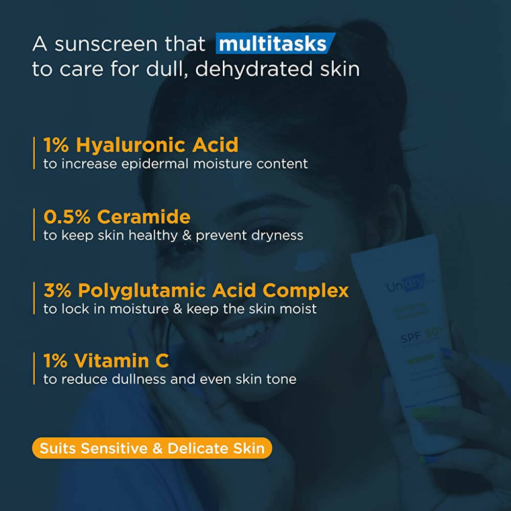 Undry Hydrating Sunscreen SPF 50+ for Dry Skin | Grocsy