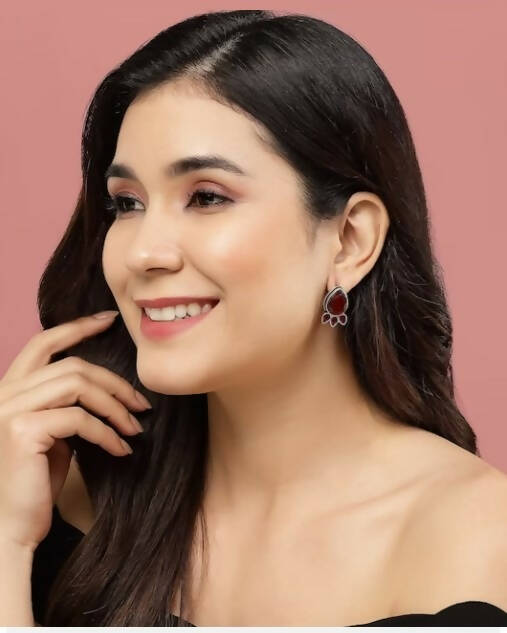 Teardrop Shaped Studs Earrings for Women & Girls By House of Ree - Swadesiicart