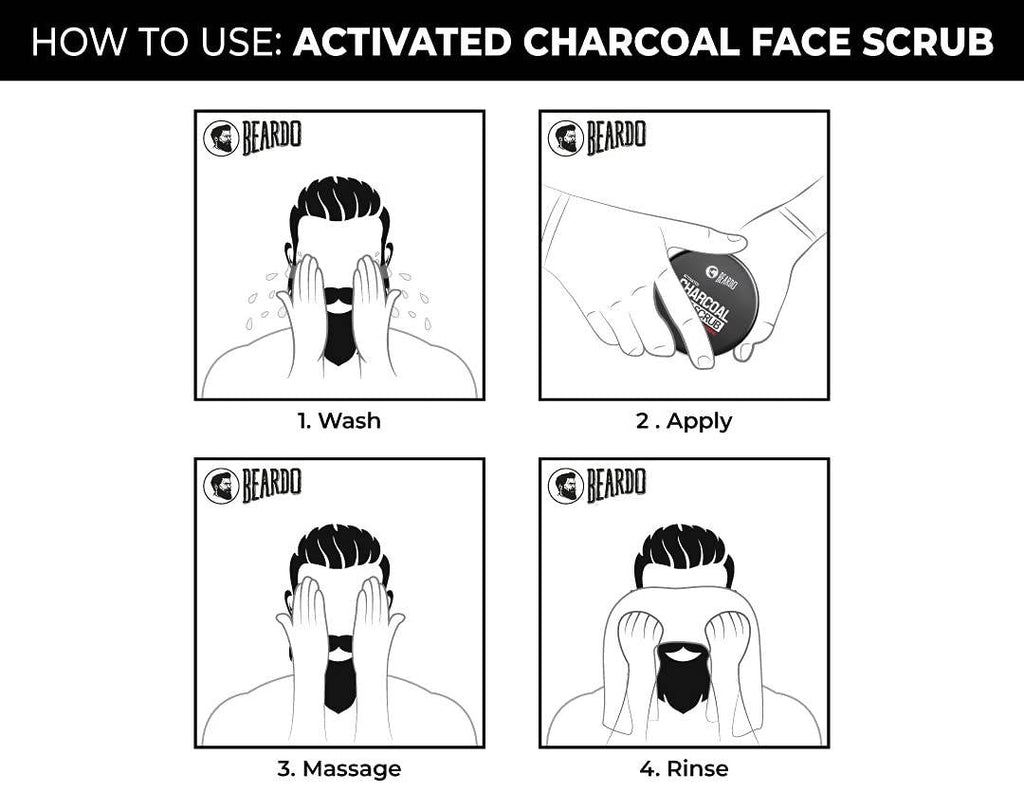 Beardo Activated Charcoal Face Scrub | Grocsy