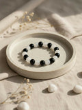 NVR Black & White Beaded Bracelet for Men & Women | Grocsy