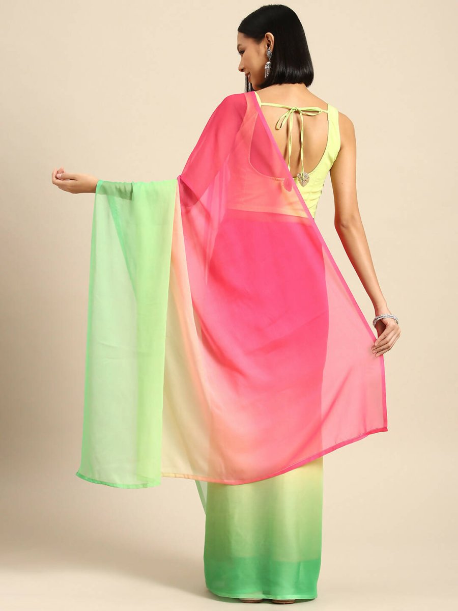 Ahalyaa Women's Traditional wear Saree - Pink | Grocsy
