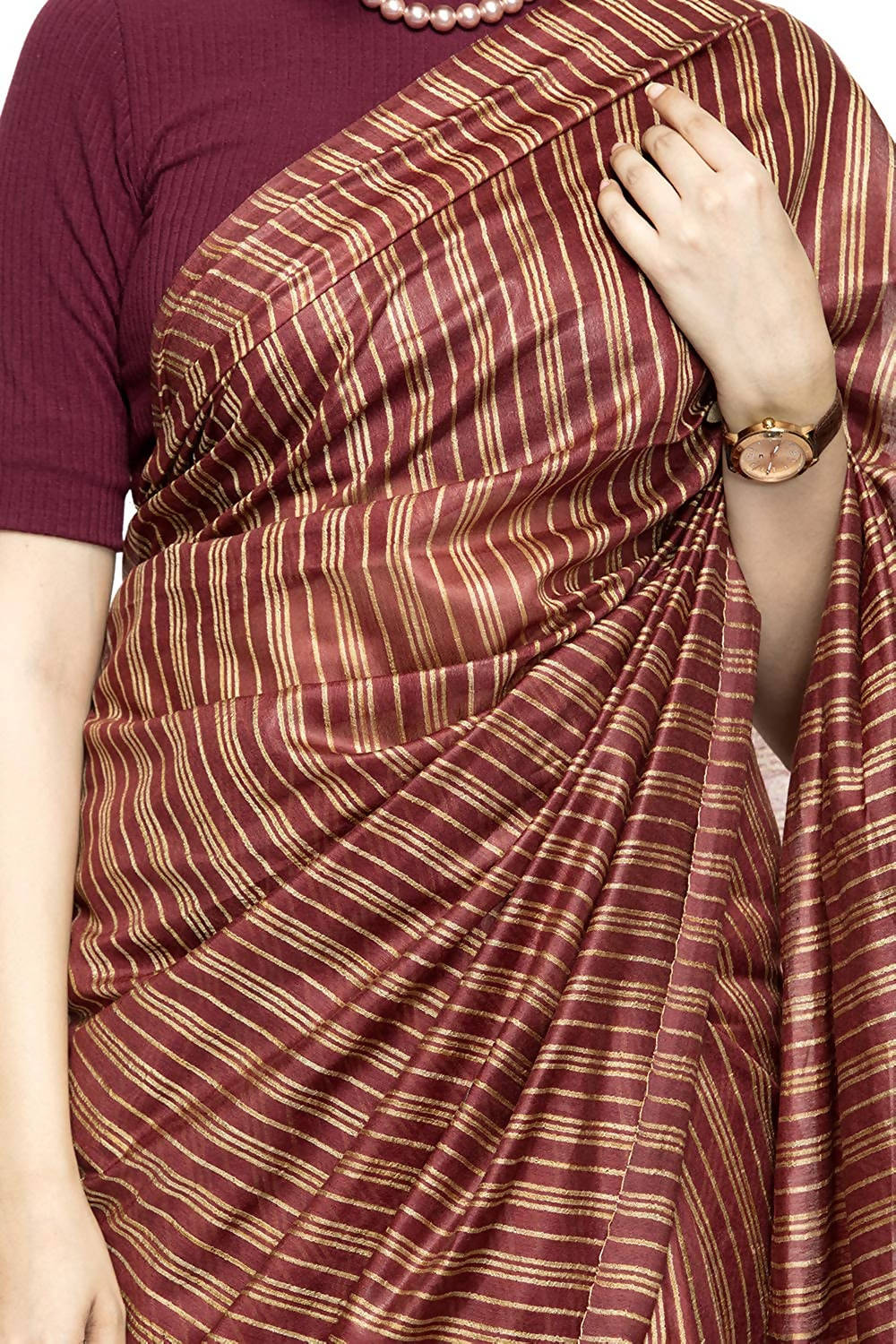 Mominos Fashion Maroon Color Bhagalpuri Saree | Grocsy