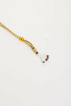 Nuyug 22K Gold Plated Radiant Rose Stone Kundan Necklace | Grocsy