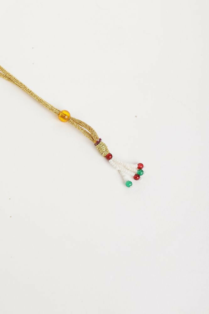 Nuyug 22K Gold Plated Radiant Rose Stone Kundan Necklace | Grocsy